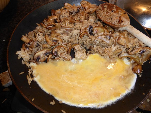 mushroom egg fried rice